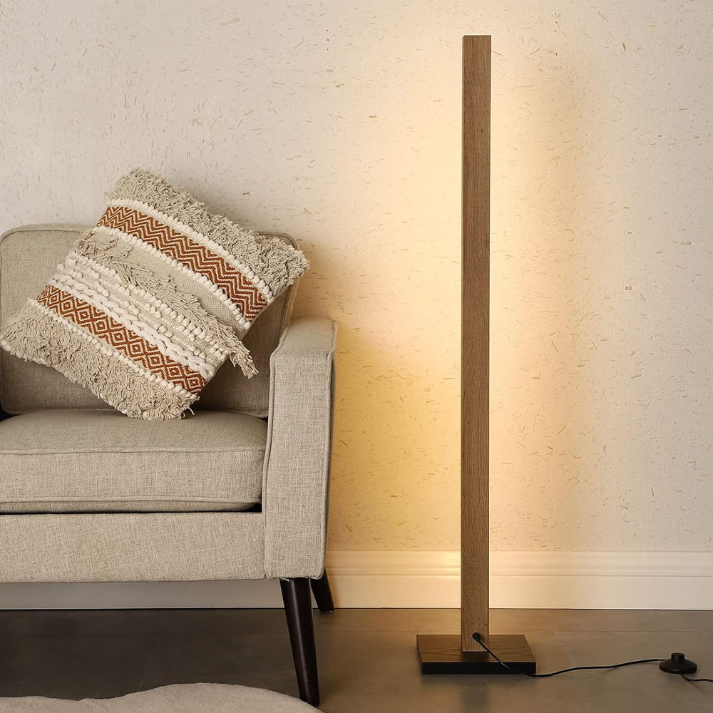 Lampadaire LED en Bois 18W