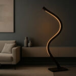 Lampadaire design salon forme s couv