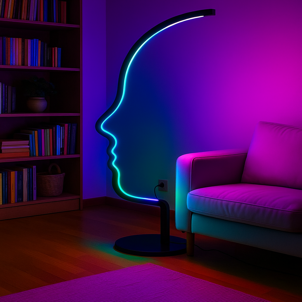 Lampadaire moderne modèle Vis a vis RGB H180cm