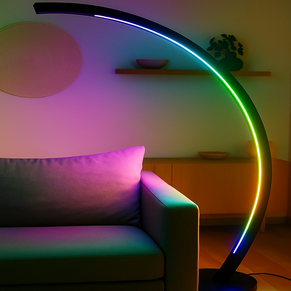 Lampadaire de salon modèle Arc RGB H180cm