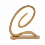 Lampe spirale en bois noble modèle Tourbillon