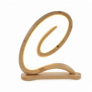 Lampe spirale en bois noble modèle Tourbillon